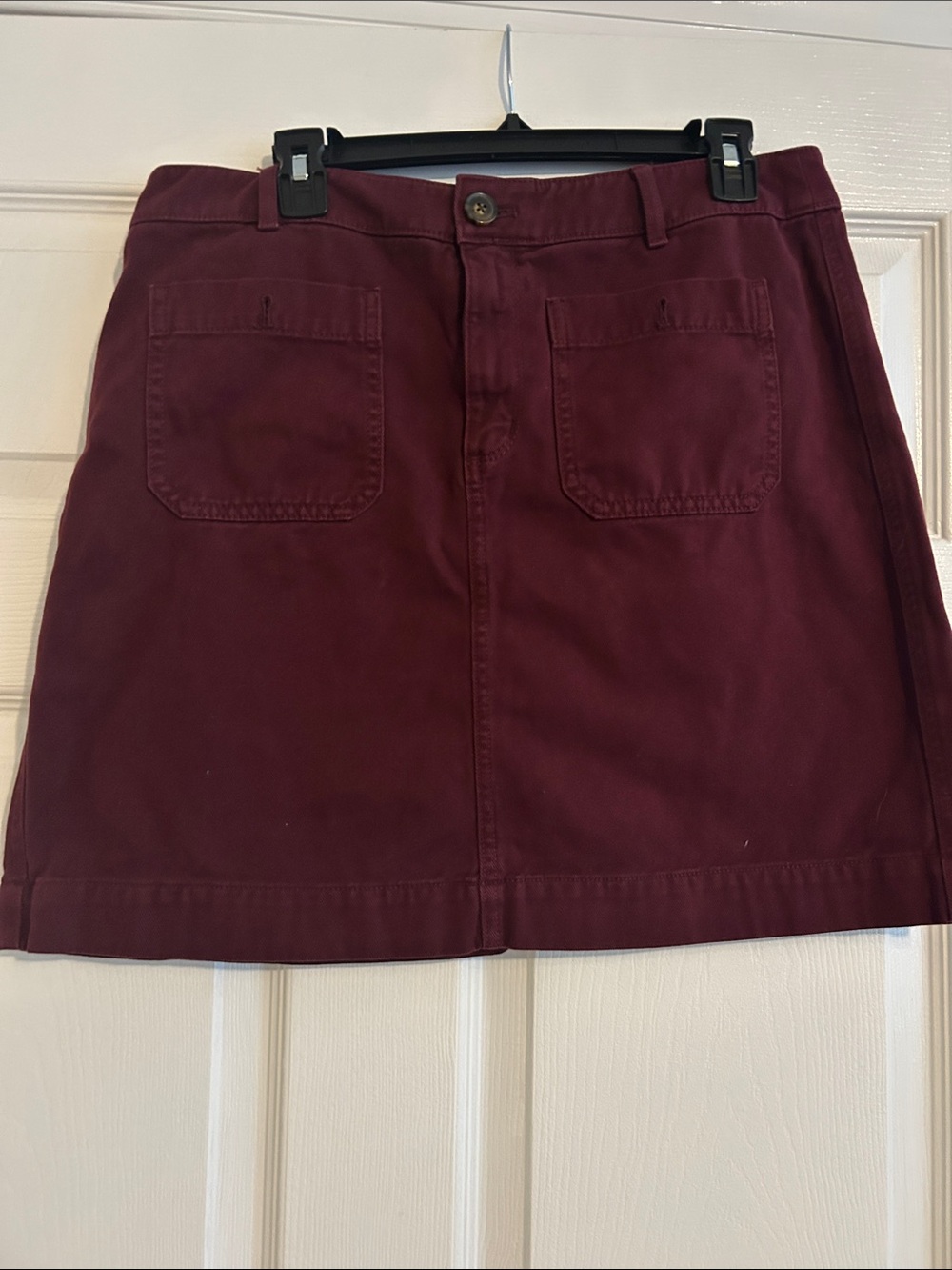 LOFT Wine Pocket A-Line Mini Skirt